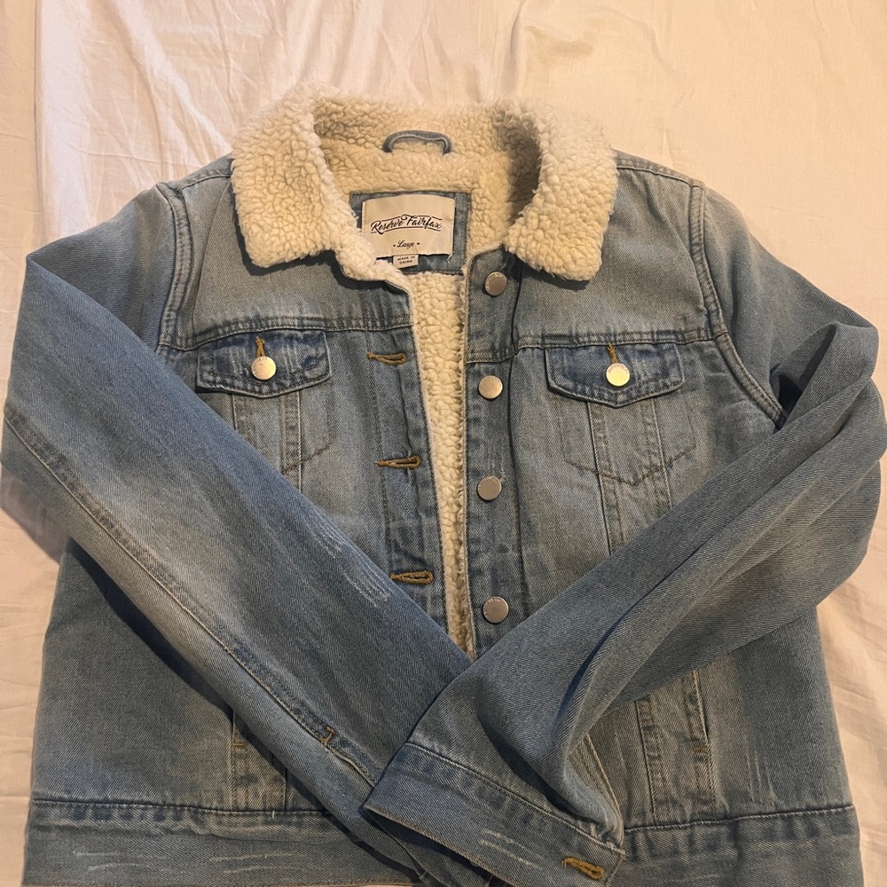Denim Jacket with Sherpa Lining
